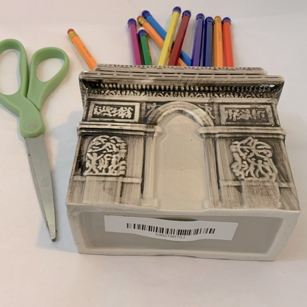 French Paris Desk Organizer Ceramic - Picture 6 of 7